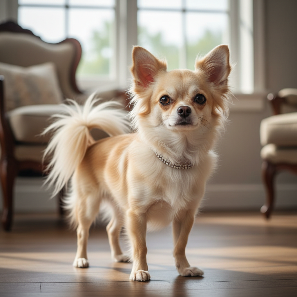 Foto de um chihuahua pelo Longo